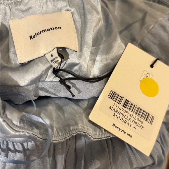 Reformation Maribelle Dress Retails Color Mineral Brand New - Picture 10 of 14